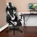 Flash Furniture X10 Racing Style Gaming Chair w/Reclining Back & Footrest, LeatherSoft, Black