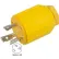 Conntek 60311-YW, 30-Amp Locking Assembly Plug with NEMA L5-30P Male End, 2 Pole- 3 Wire