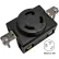 Conntek 80611, 30A, 3-Prong Locking Single Flush Receptacle w/ NEMA L5-30R Female End, 2 Pole-3 Wire