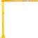 Contrx Medium Duty Floor Mounted Jib Crane, 500 Lb. Capacity, 10' Under Beam Height, 8' Span