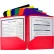 C-Line Products Two-Pocket Heavyweight Poly Portfolio Folder - 3 Hole Punch, Assorted Colors, 36/Set