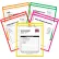 C-Line Products Neon Shop Ticket Holder, Stitched, Assorted Colors, 9 x 12, 25/BX