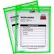 C-Line Products Neon Shop Ticket Holder, Green, Stitched, Both Sides Clear, 9 x 12, 15EA/BX