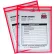 C-Line Products Neon Shop Ticket Holder, Red, Stitched, Both Sides Clear, 9 x 12, 15EA/BX