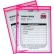 C-Line Products Neon Shop Ticket Holder, Pink, Stitched, Both Sides Clear, 9 x 12, 15EA/BX
