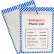 C-Line® Shop Ticket Holder, Vinyl with Blue/White Stripes, 25/Box