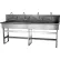 Sani-Lav® 58FFL 4-Person Floor Mount Wash Station With Faucets