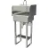 Sani-Lav® Floor Mount Sink with Single Knee Valve & Side Splash Guards, 2 GPM