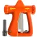 Sani-Lav® Ergonomic Standard-Flow Hot Water Spray Nozzle with N20S Hose Adapter, Safety Orange