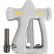 Sani-Lav® Ergonomic Standard-Flow Hot Water Spray Nozzle with N20S Hose Adapter, White