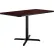 Interion® Breakroom Table, 48"L x 30"W x 29"H, Mahogany