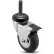 MedCaster 3" NeoTeq Caster with Threaded Swivel Stem and Brake, 1"H Stem, 175 Lb. Capacity