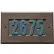 Manchester Address Plate w/3" Gold Brass Numbers, Bronze