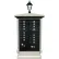 Stucco CBU Mailbox Center, SHORT Pedestal (Column Only) in Slate Gray Color with Bayview Solar Lamp