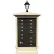 Stucco CBU Mailbox Center, SHORT Pedestal (Column Only) in Sandstone Color with Bayview Solar Lamp