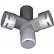 Adjustable Joint 4 Way Fittings, 1"Dia., Furniture Grade Pvc, White - Pkg Qty 5