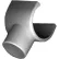 Clip T Fittings, 1/2"Dia., Furniture Grade Pvc, White - Pkg Qty 25