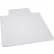 Interion® Office Chair Mat for Carpet - 45"W x 53"L w/25" x 12" Lip - Straight Edge- Ind. Pkg
