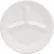 Dart® 9CPWCR, 3-Comp Foam Plate, 9" Dia., White, 500/Carton