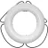 Dock Edge Dolphin™ Life Ring Buoy 24", White USA 1/Case - 55-241-F