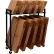 Dehnco Dual Level Carton Rack w/ Deck & 8 Dividers, 54-1/2"L x 18"W x 52"H, Black & White