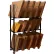 Dehnco 3 Tier Carton Rack w/ Deck & 12 Dividers, 54-1/2"L x 18"W x 76"H, Black & White