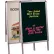 MasterVision Wet Erase A-Frame Sign Board, Poster Holder, 33" X 22", Aluminum Frame, Black Surface