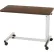 Drive Medical Low Height Overbed Table, 15" x 30" Tabletop, 19.5"- 27.5" Height, Walnut