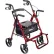 Drive Medical 795BU Duet Transport Wheelchair Chair Rollator Walker, Burgundy, 8" Casters