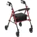 Drive Medical Adjustable Height Rollator with 6" Casters, Red