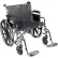 24" Sentra EC Heavy Duty Wheelchair, Detachable Full Arm, Dual Cross Brace, Swing-away Footrests