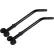Anti-Tippers with Wheels, Black, For Cruiser III Wheelchairs, 1 Pair