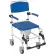Drive Medical Shower Commode Transport Chair NRS185007, Aluminum, Blue