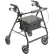 Aluminum Rollator with 6" Casters, Fold Up and Removable Back Support, Padded Seat, Black