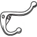 Don Jo 300-605 Coat Hooks, Polish Brass - Pkg Qty 20