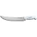 Dexter Russell 24073 - Cimeter Steak Knife, High Carbon Steel, Stamped, White Handle, 10"L