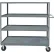 Durham Mfg® Stock Truck w/4 Shelves, 3000 lb. Capacity, 60"L x 30"W Shelving, Gray