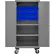 Durham Mfg.® Mobile Cabinet with 2 Adjustable Shelves, 12 Blue Bins, 16 Ga., 36"W x 24"D x 81"H