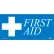 First Aid Label - Blue