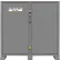 Durham Mfg® Jobsite Storage Cabinet with 3 Shelves, 60-1/16"W x 33-7/16"D x 17-60-3/4"H, Gray
