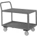Durham Mfg.® Platform Truck with 2 Shelves, 1200 lb. Cap., 39"L x 24-1/4"W x 37-1/2"H, Gray