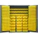 Durham Storage Bin Cabinet SSC-227-NL-95 - 227 Yellow Hook-On Bins 60"W x 24"D x 78"H
