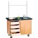 Diversified Spaces Mobile Science Workstation with Drawers - Oak with Chemguard Top