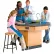 Diversified Spaces Kinetic Workstation, Phenolic Top & Sink, 62"L x 62"W x 36"H, Red Oak