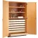 Diversified Spaces Perspective Flat Storage Cabinet with Drawers, 48"W x 30"D x 84"H, Red Oak
