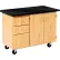 Diversified Spaces Kinectic Mobile Demo Table with Storage & Flat Chemguard Top, Oak Red