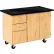 Diversified Spaces Kinectic Mobile Demo Table with Storage, Rod Sockets & Chemguard Top, Oak Red