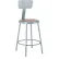 Diversified Spaces™ Apprentice Shop Stool with Backrest, 18"H, Hardboard Seat, Gray