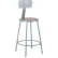 Diversified Spaces™ Apprentice Shop Stool with Backrest, 24"H, Hardboard Seat, Gray