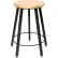 Diversified Spaces™ Perspective Shop Stool with Steel Base, 18"H, Hardboard Seat, Black
